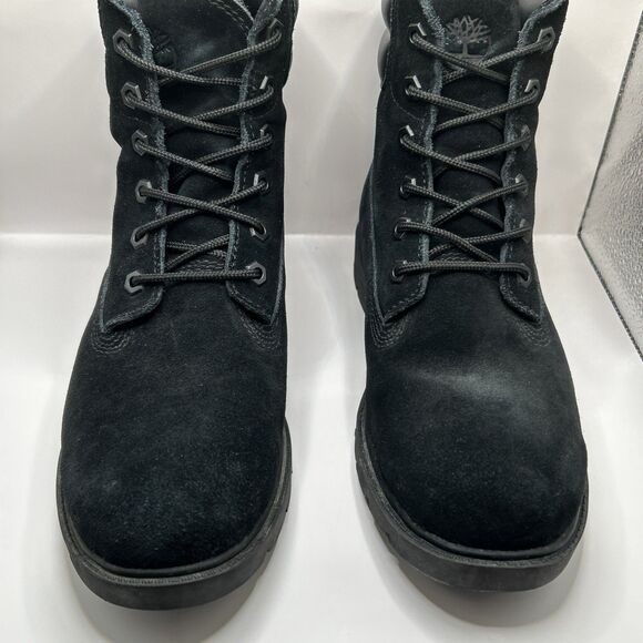 Timberland Womens Size 8.5 Black Suede Ankle Boots Waterproof Lace Up Comfort - Picture 11 of 16